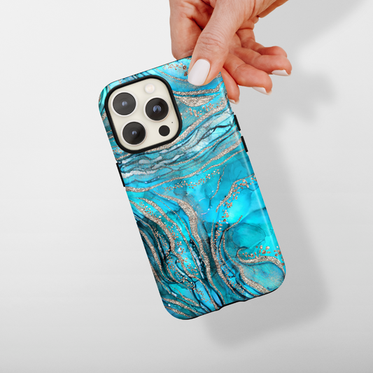 Tough MagSafe® Phone Case - Turquoise Crystal Agate
