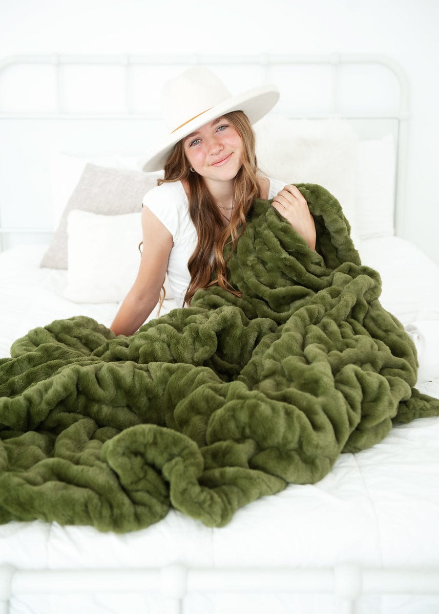 Hugs Camp Green Blanket