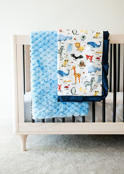 Belgian Waffle Light Blue Blanket