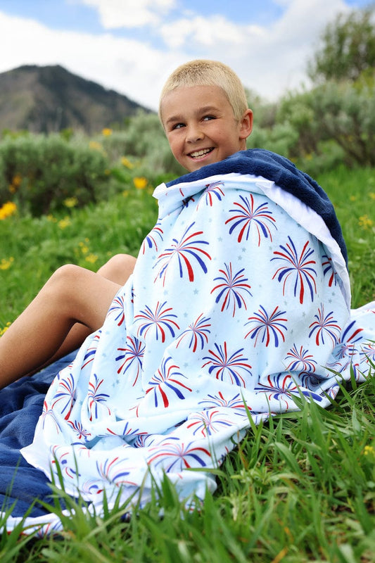 Patriotic Fireworks Blanket