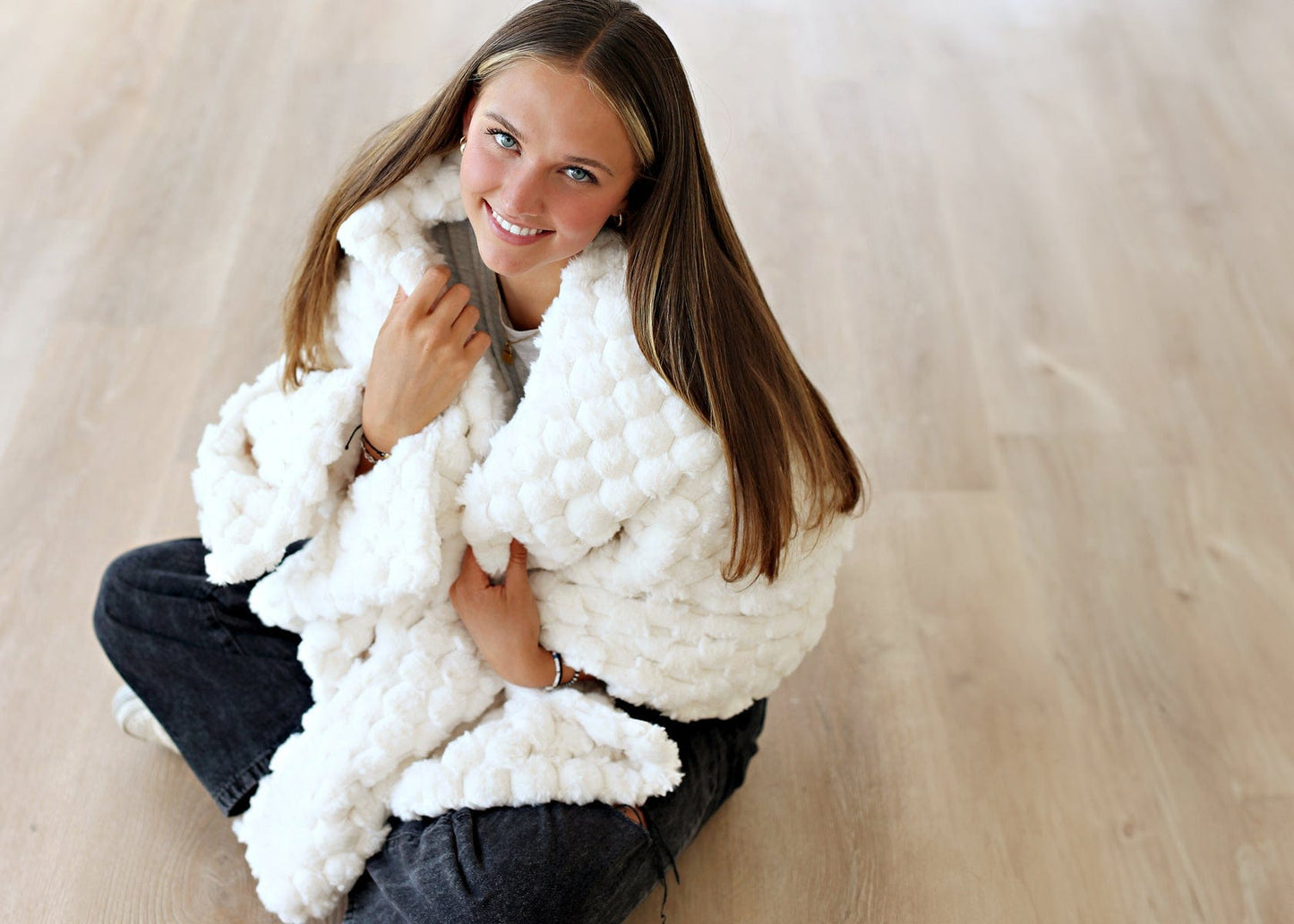 Belgian Waffle Cream Blanket