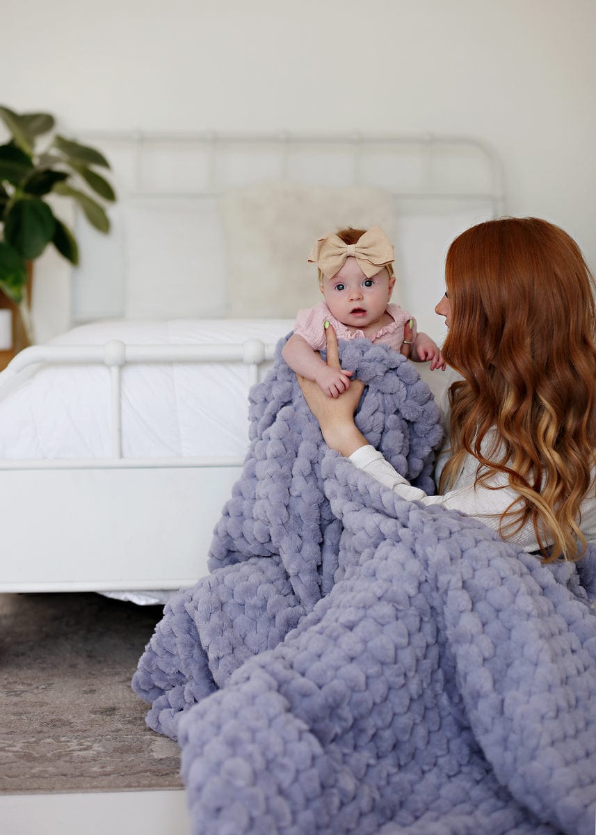 Belgian Waffle French Lavender Blanket