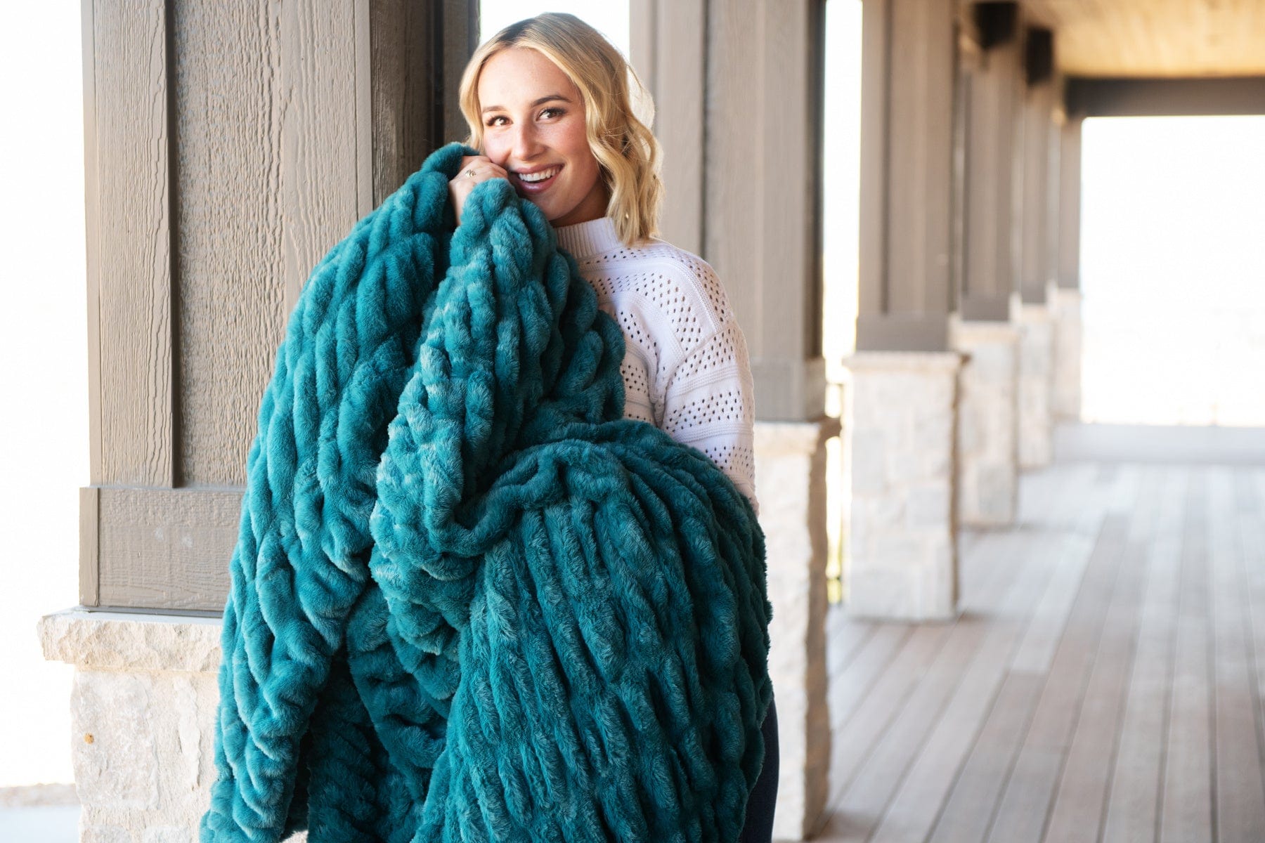 Hugs Deep Lake Blanket