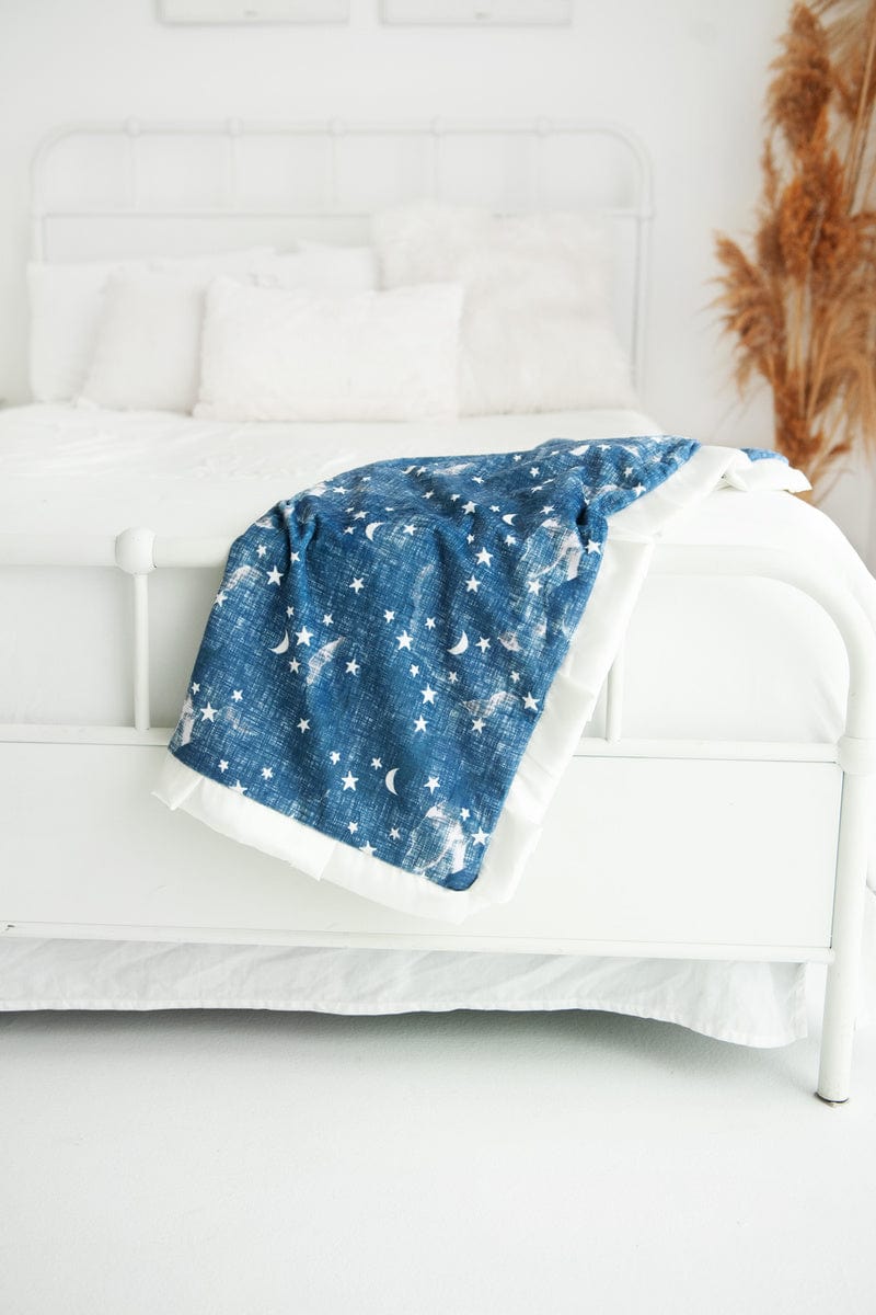Navy Stars and Moons Blanket