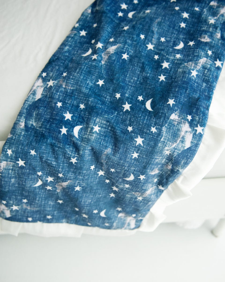 Navy Stars and Moons Blanket