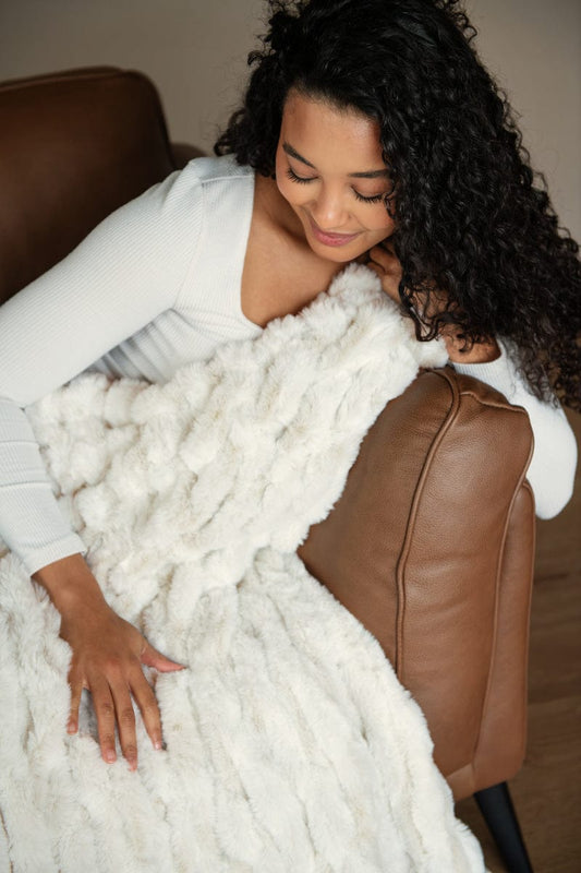 Hugs Snowcapped Coconut Blanket