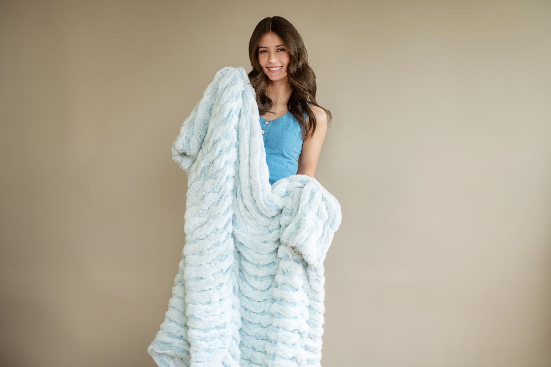 Hugs Snowcapped Blueberry Blanket