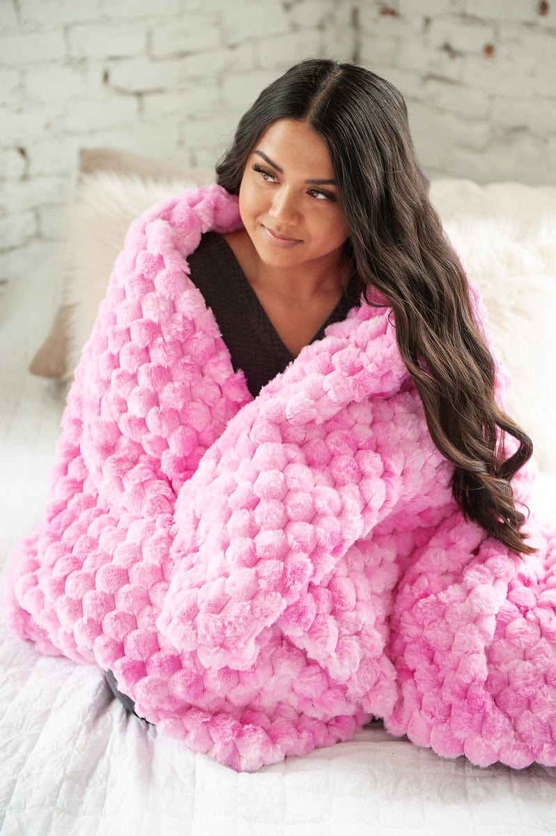 Belgian Waffle Raspberry Blanket