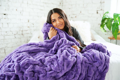Hugs Meadow Violet Blanket