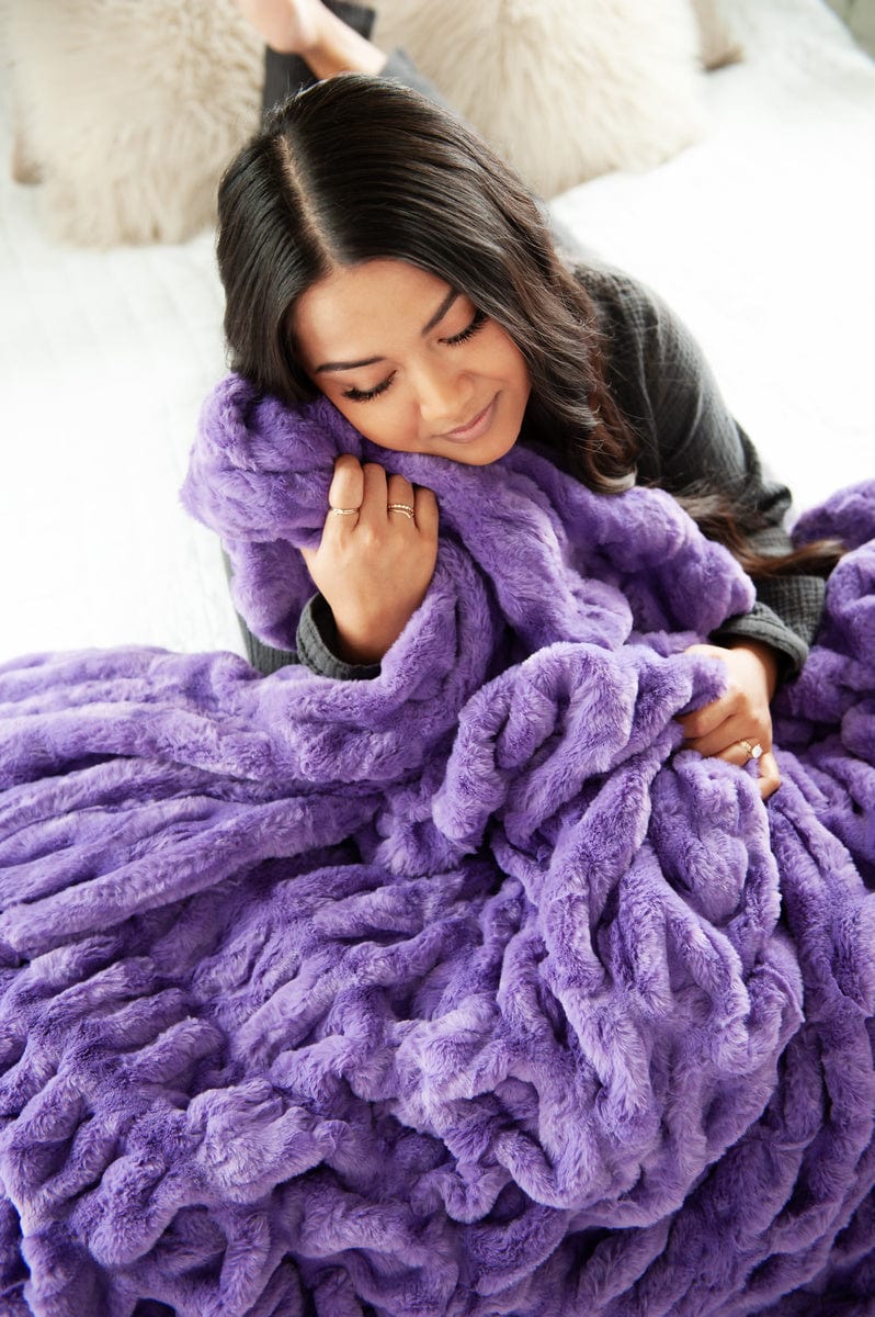 Hugs Meadow Violet Blanket