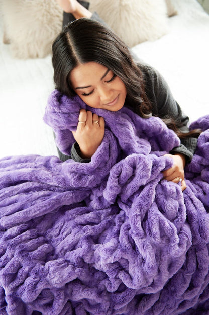 Hugs Meadow Violet Blanket