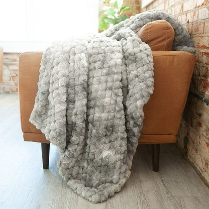 Belgian Waffle Pewter Blanket