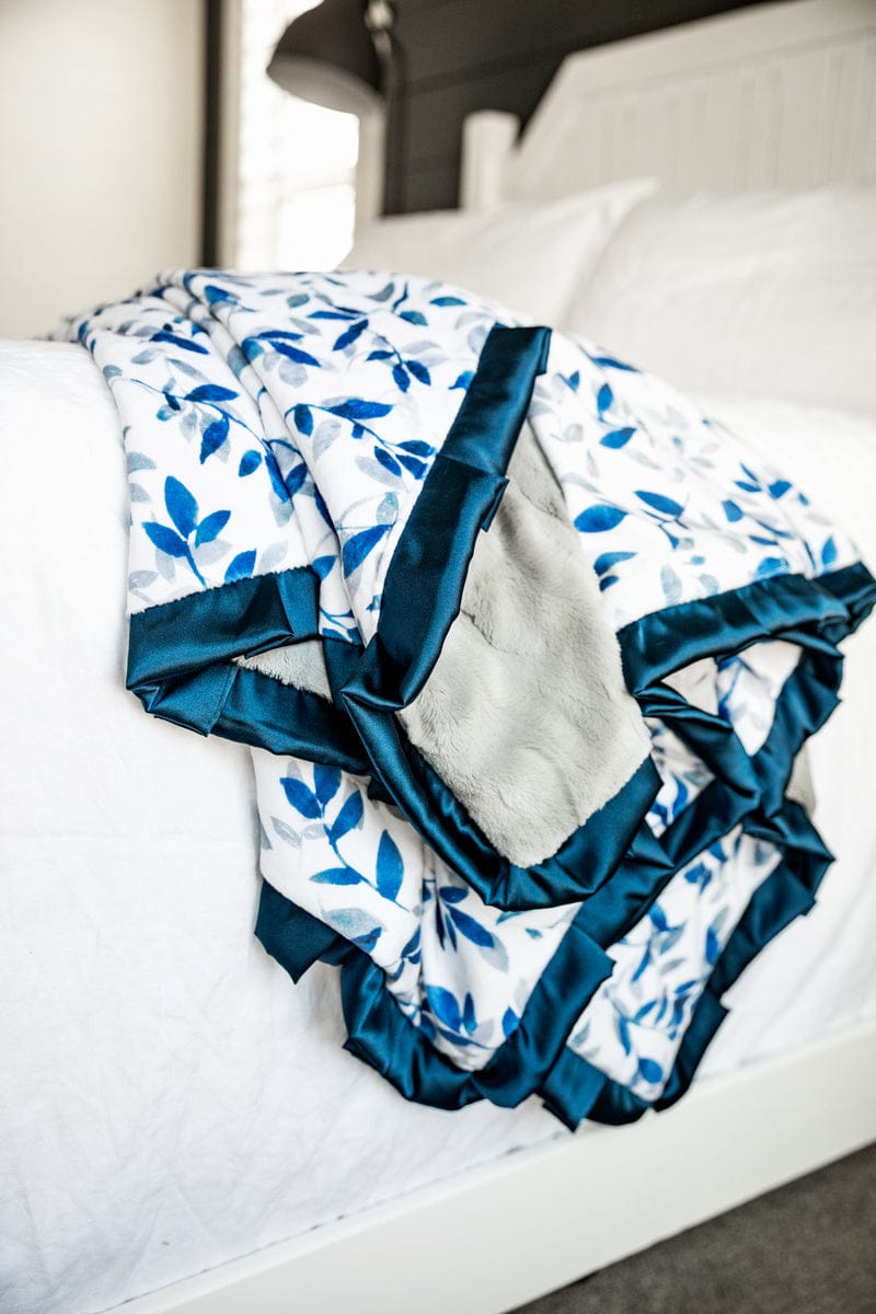 Blue Leaves Blanket