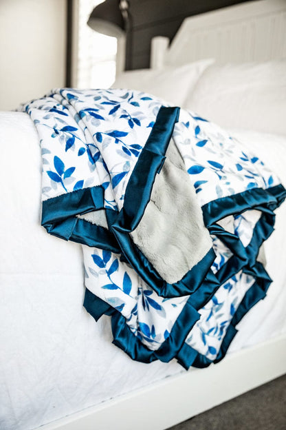 Blue Leaves Blanket
