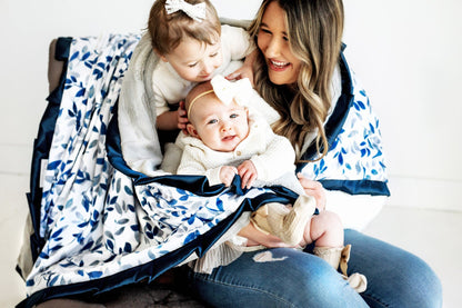 Blue Leaves Blanket