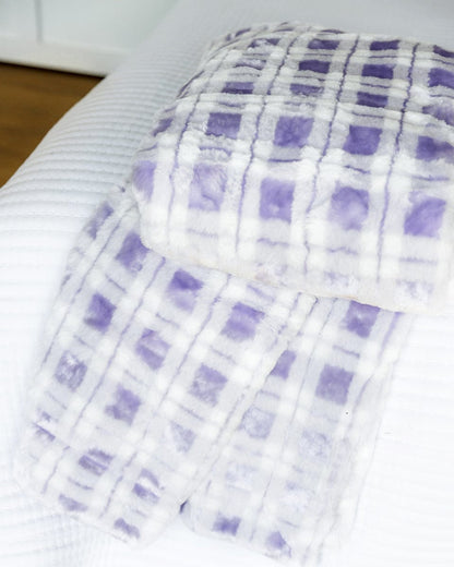Birthday Plaid Lavender Blanket