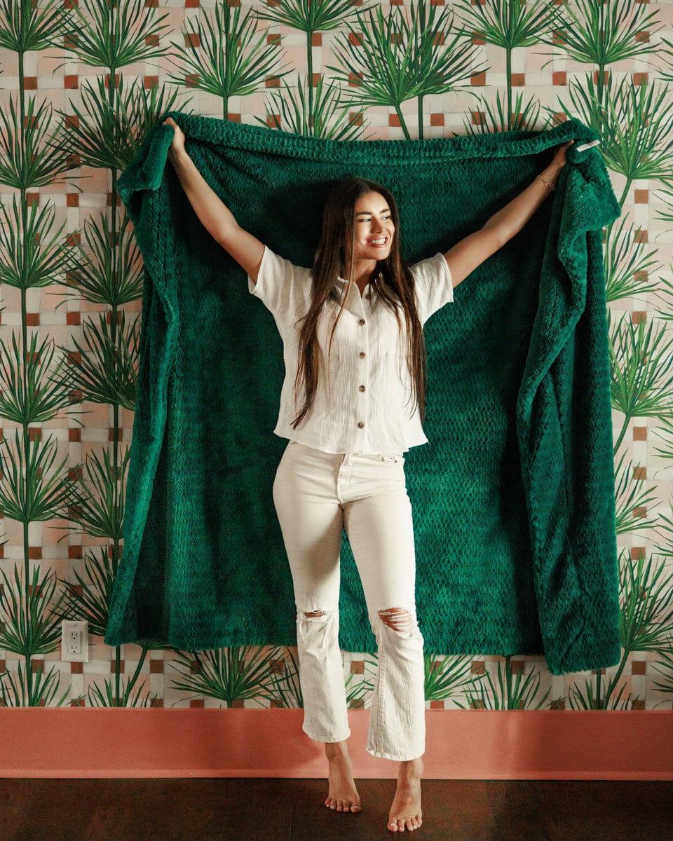 Feathers Jade Blanket