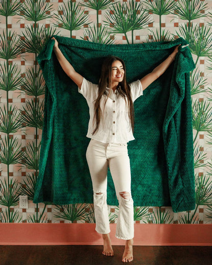 Feathers Jade Blanket