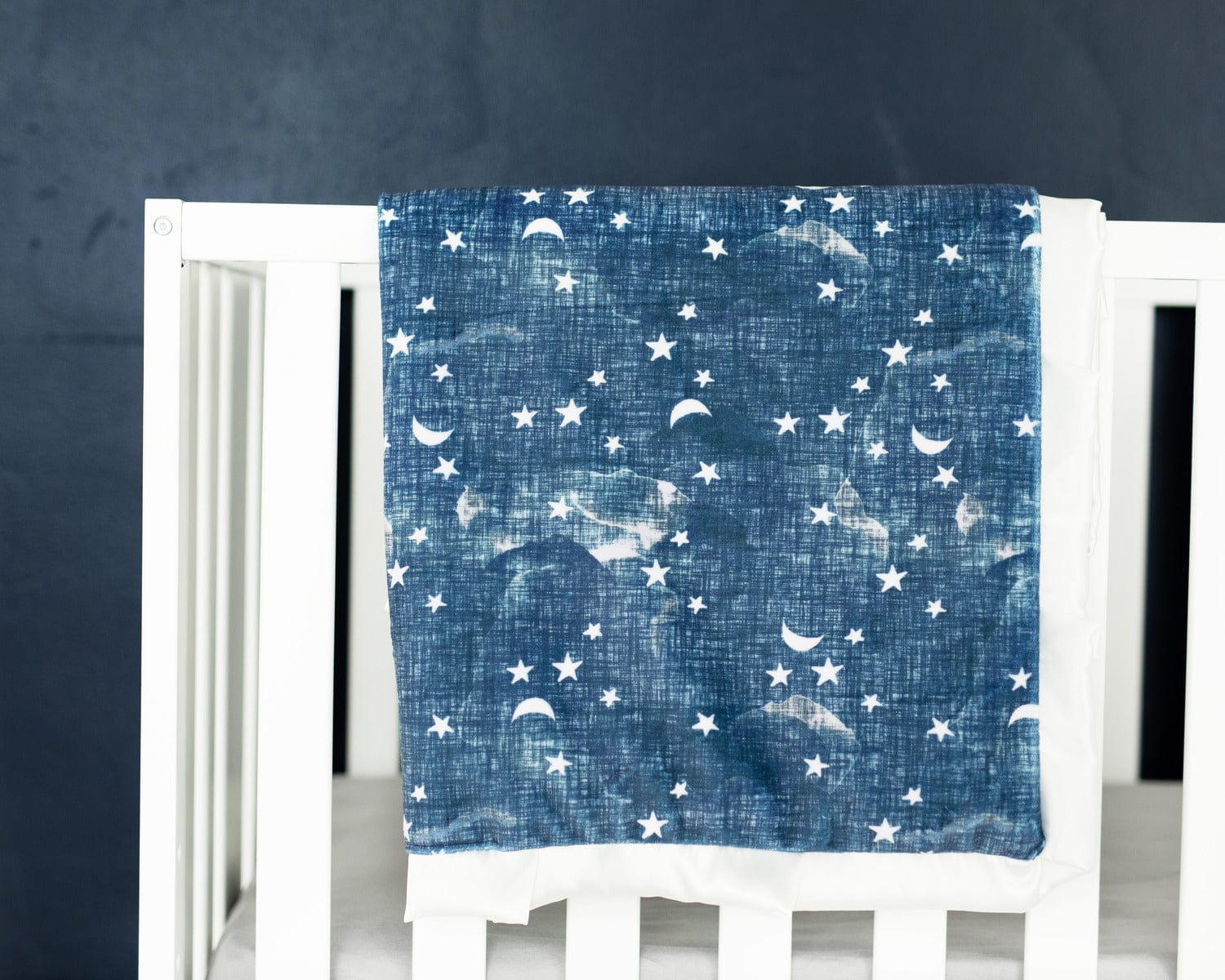 Navy Stars and Moons Blanket