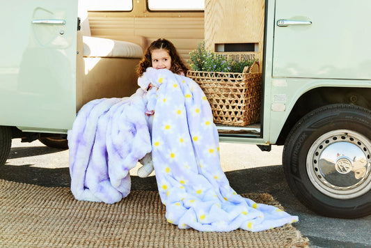 Lush Lilac Flower Blanket